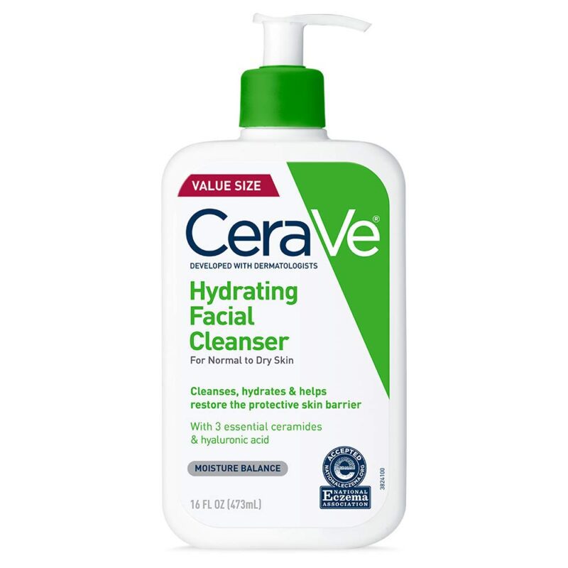 Cerave Hydrating Facial Cleanser, Face wash for Normal to Dry skin 473ml( US Version)