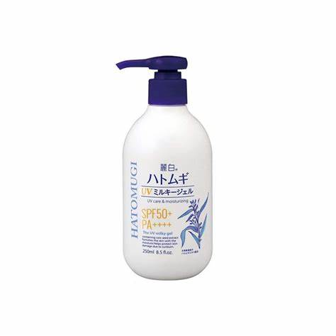 Uv Reihaku Hatomugi UV Milky Gel SPF 50+ For Face And Body 250ml