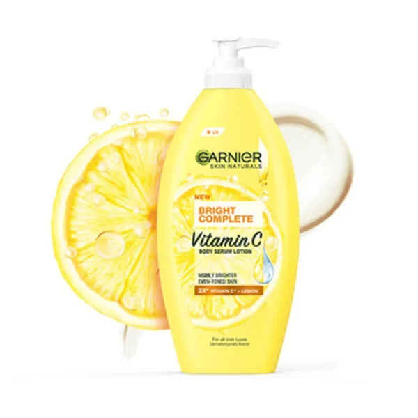 GARNIER BODY- BRIGHT COMPLETE EXTRA (VITAMIN C Body Serum Lotion) serum milk UV 400ml
