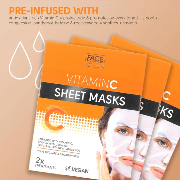 FACE FACTS VITAMIN C BRIGHTENING SHEET MASK  1 Treatment